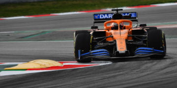 Gallery: McLaren’s MCL35 hits the track for the first time