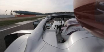 Lewis Hamilton’s first lap in Mercedes’ W11