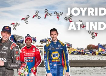 Watch: Snowy fun at IMS with Pastrana, Rossi, and Duffy