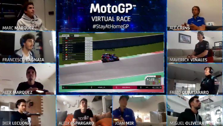 Alex Marquez fends off Bagnaia to win Mugello StayAtHomeGP MotoGP contest