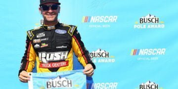 Bowyer wins pole in Fontana