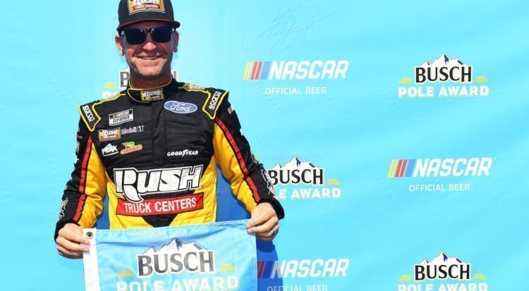 Bowyer wins pole in Fontana