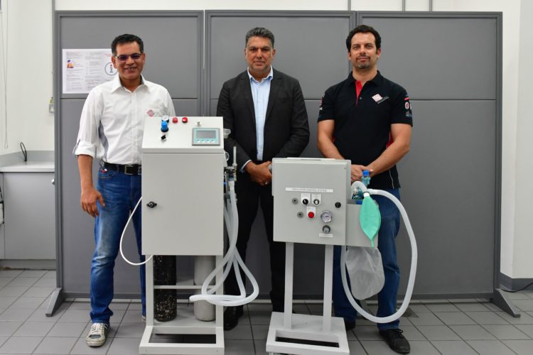 Ventilators being produced at Bahrain Grand Prix venue