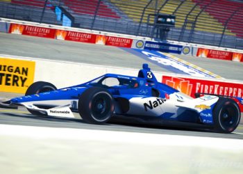 Three-wide action expected for IndyCar iRacing at Michigan