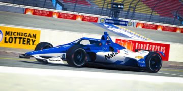Three-wide action expected for IndyCar iRacing at Michigan
