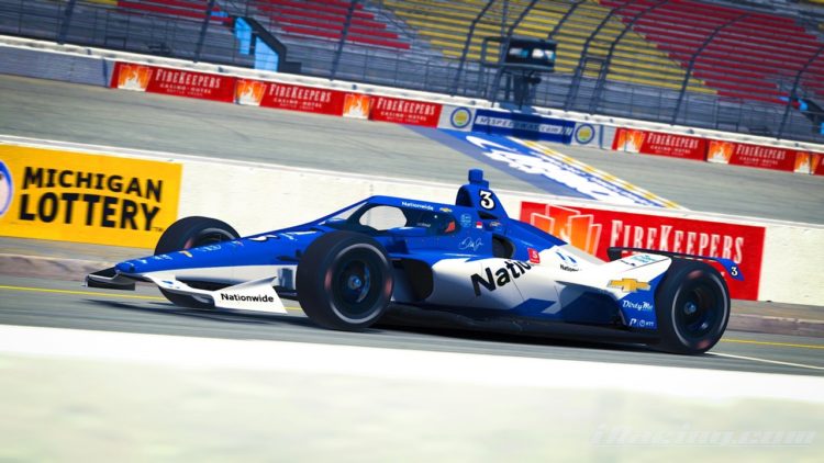 Three-wide action expected for IndyCar iRacing at Michigan