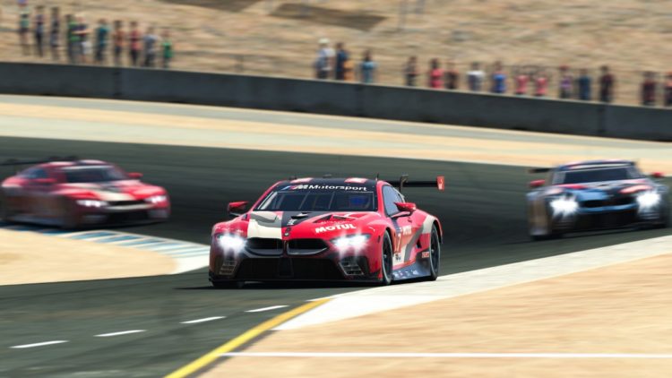 Spengler leads BMW podium sweep in frantic IMSA iRacing round at Laguna Seca