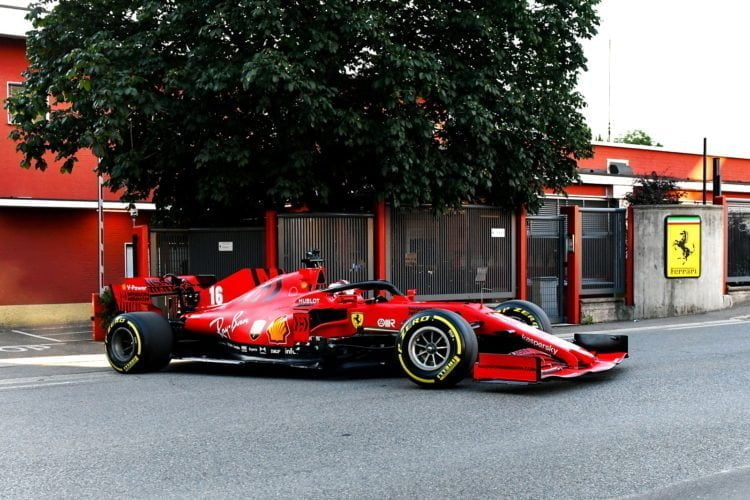 Video: Leclerc drives SF1000 through Maranello