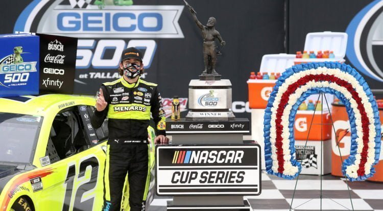 Ryan Blaney wins at Talladega Superspeedway again