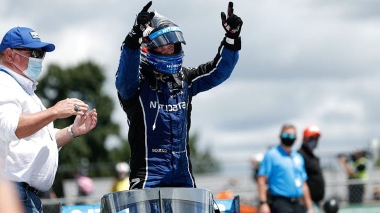Rosenqvist overhauls O’Ward to grab maiden IndyCar victory
