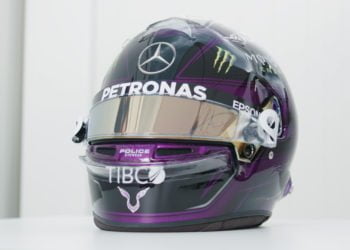 Hamilton reveals revised 2020 helmet livery