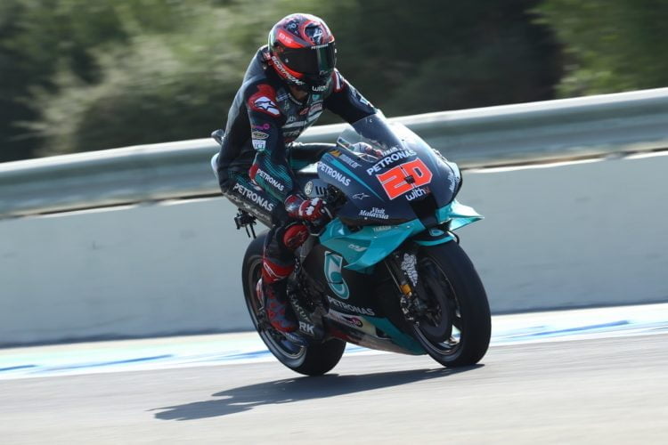 Quartararo flashes to Andalucian GP pole, Marquez pulls out of qualifying
