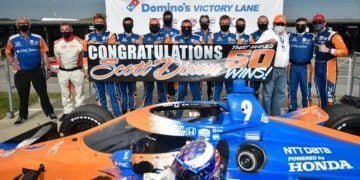 Dixon holds off Sato to claim 50th IndyCar win in first race at Gateway