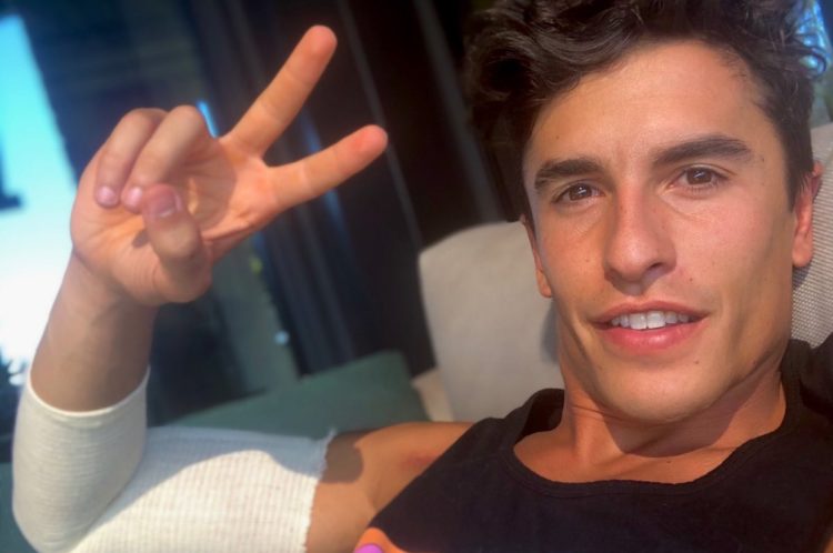 Marquez broke metal arm plate ‘opening a window’