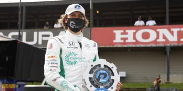 Herta masters wet conditions at Mid-Ohio, earns pole for race two