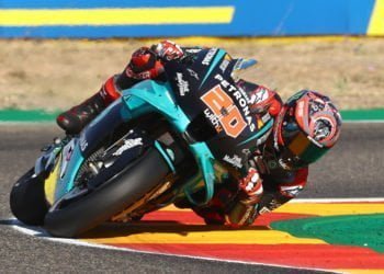 Quartararo recovers from big crash to take Aragon pole
