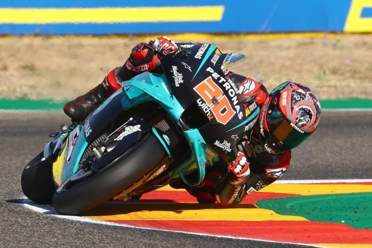 Quartararo recovers from big crash to take Aragon pole