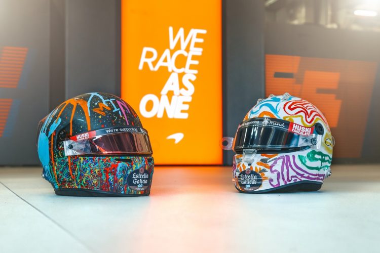 Sainz and Norris to wear special helmets in support of mental health