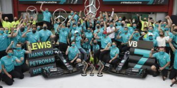 In photos: Mercedes marks magnificent seventh with century of hybrid era wins