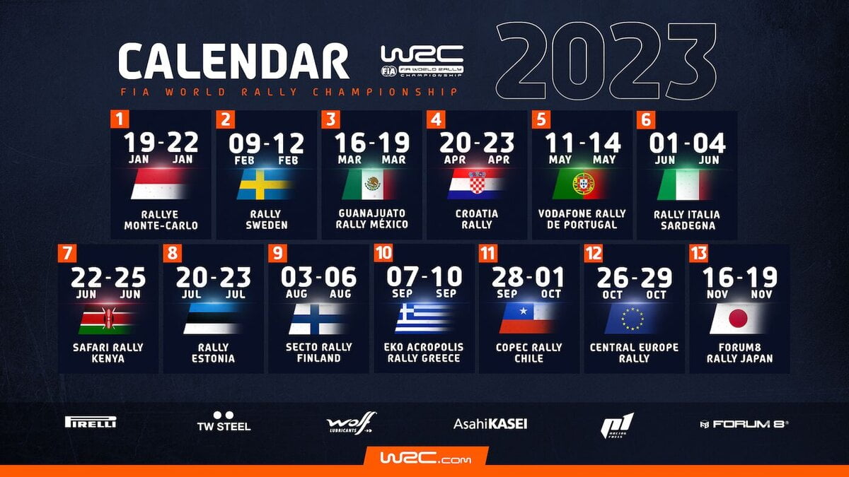 WRC unveils the 2023 season calendar Motorsport Week