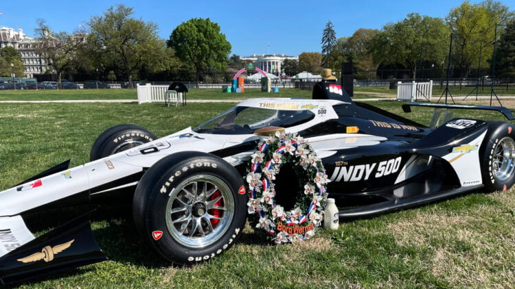 White House hosts IndyCar show car for Easter celebration