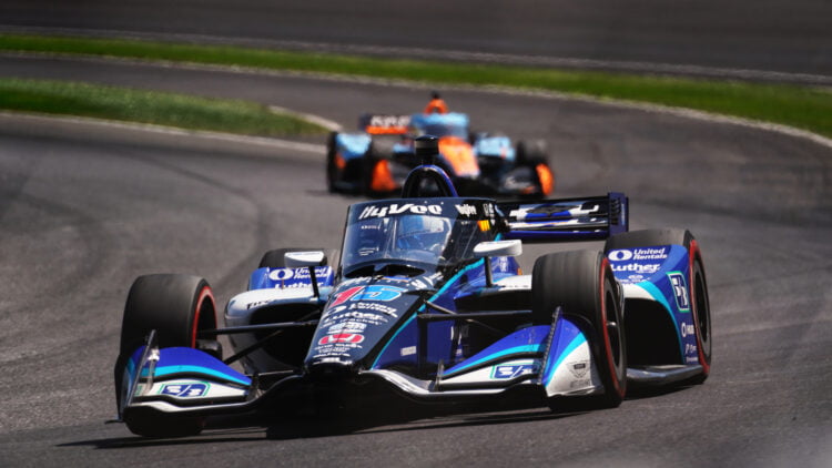 Rahal blames blistered tire in qualifying for lost victory chances