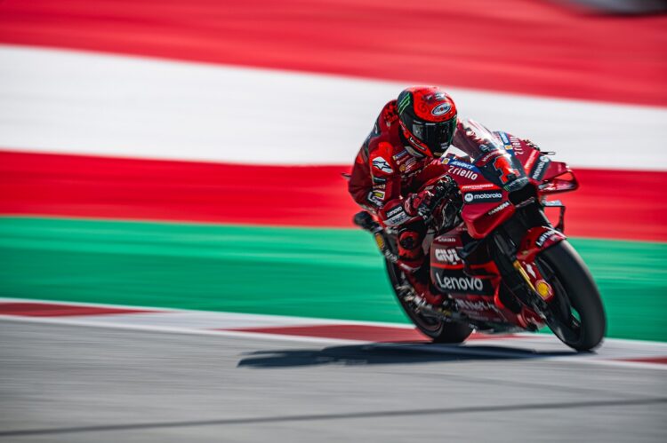 Bagnaia eases to Austria Sprint win, Bezzecchi eliminated in opening turn pile-up
