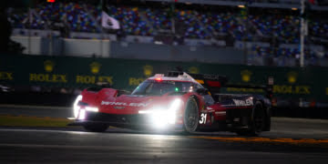 Cadillac leads after eight hours as night falls on Daytona
