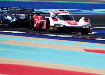 Estre leads Peugeot’s Jensen after three hours in Qatar