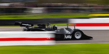 Kirt Bennett on his beloved Shadow Can-Am at Goodwood