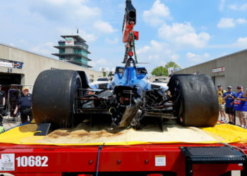 Lundqvist first driver to crash in Indy 500 practice