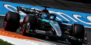 Russell heads FP2 at F1 Dutch GP as Hulkenberg crashes