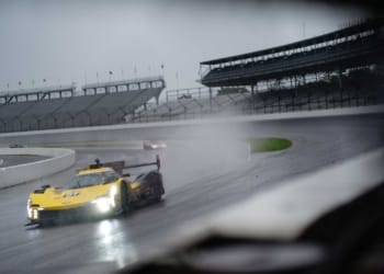 Sebastien Bourdais led the Battle on the Bricks under a caution