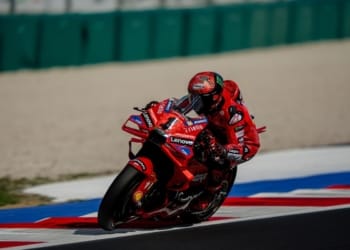 Francesco Bagnaia breaks Misano lap record to top MotoGP second practice