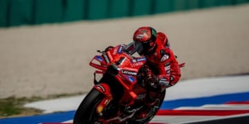 Francesco Bagnaia breaks Misano lap record to top MotoGP second practice