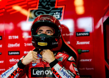 Francesco Bagnaia reacts to MotoGP sprint victory