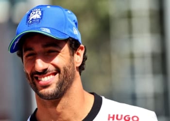RB driver Daniel Ricciardo with his usual smile