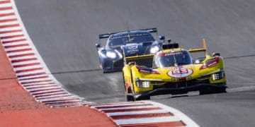 Kubica leads for Ferrari after opening hour at WEC COTA