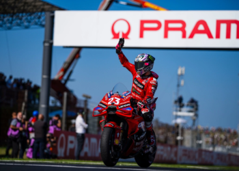 Enea Bastianini took victory at Misano as MotoGP reigning champion Francesco Bagnaia crashed out