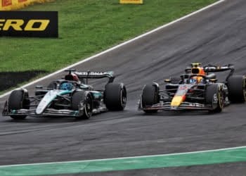 Russell details close ‘airborne’ call with Perez in F1 Italian GP