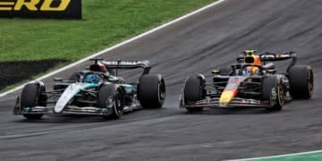 Russell details close ‘airborne’ call with Perez in F1 Italian GP