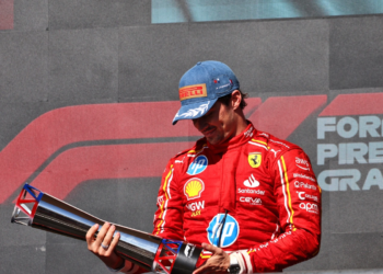 Charles Leclerc didn't lift the Heroo trophy at the US GP