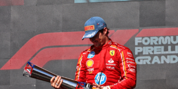 Charles Leclerc didn't lift the Heroo trophy at the US GP