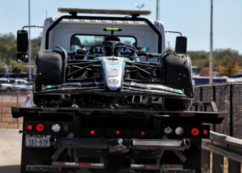Lewis Hamilton put his Lap 2 COTA spin down to the upgrades on his Mercedes