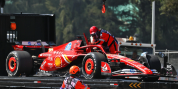 Oliver Bearman had his Ferrari run in Mexico cut short after colliding with Alex Albon