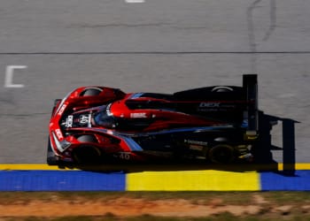 Jordan Taylor set the fastest lap time in FP2 behind the #40 Acura ARX-06 GTP