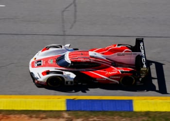 Kevin Estre leads Petit Le Mans at half way mark for Porsche