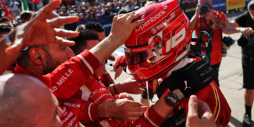 Charles Leclerc never looked back after taking the lead a the first corner in the US GP