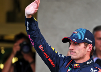 Max Verstappen secured a front row start at the Mexico City GP