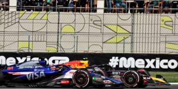 Liam Lawson and Sergio Perez clashed at the Mexico CIty GP